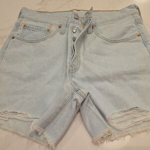 Light Blue Denim Women Shorts